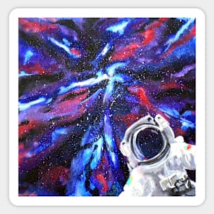 Galaxy Exploring Astronaut Sticker